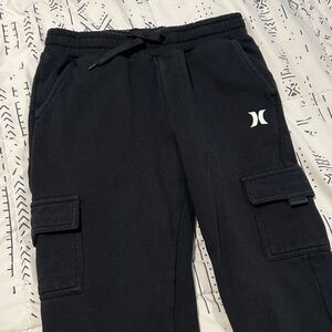 Hurley Black Kids Cargo Joggers- Boys Medium